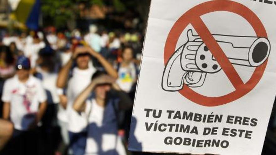 Un cartel de apoyo a Leopoldo López.
