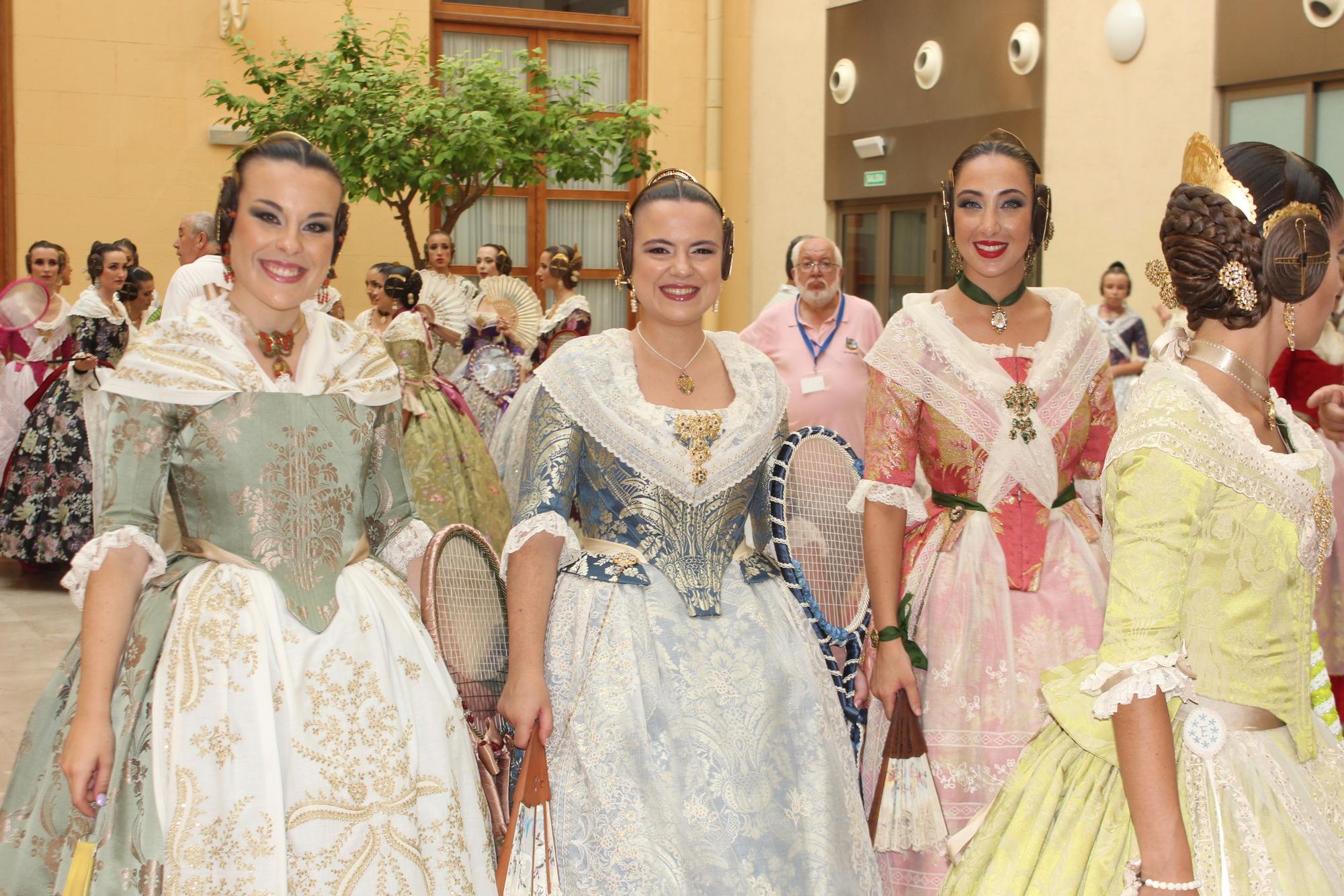 Las candidatas a falleras mayores de València, en la Batalla de Flores