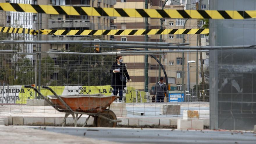 Obras paralizadas en Málaga tras la ampliación del decreto del Gobierno