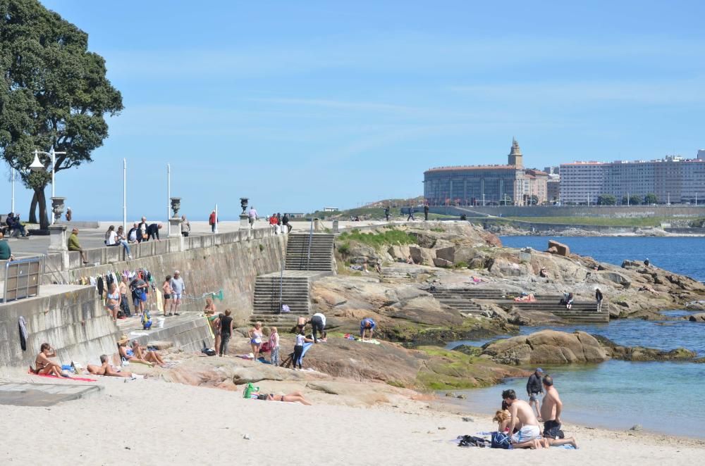 Aire cálido y cielo despejado en A Coruña