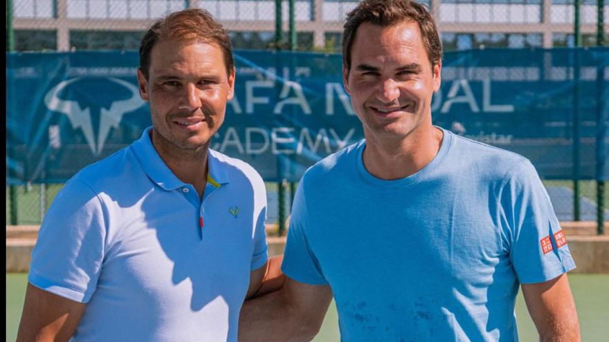 Roger Federer visita a su amigo Rafa Nadal