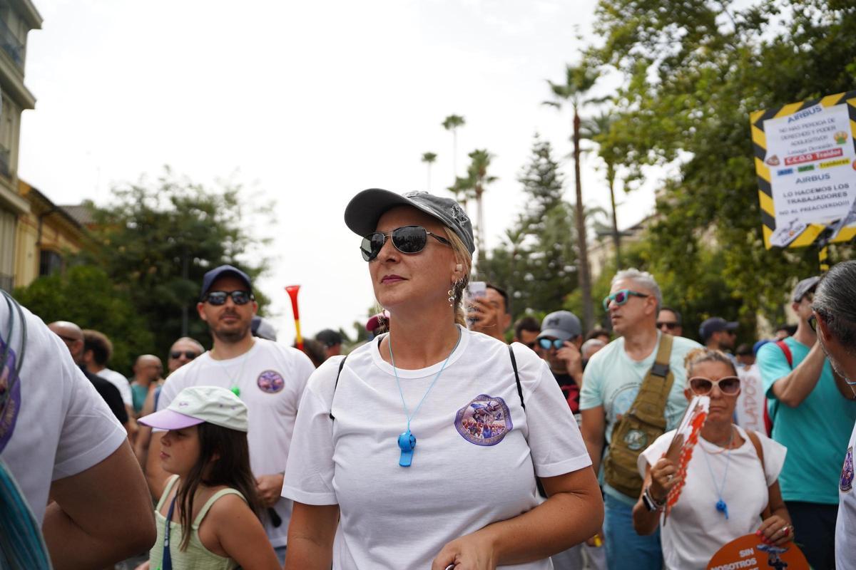 Las imágenes de la manifestación de Airbus en Sevilla