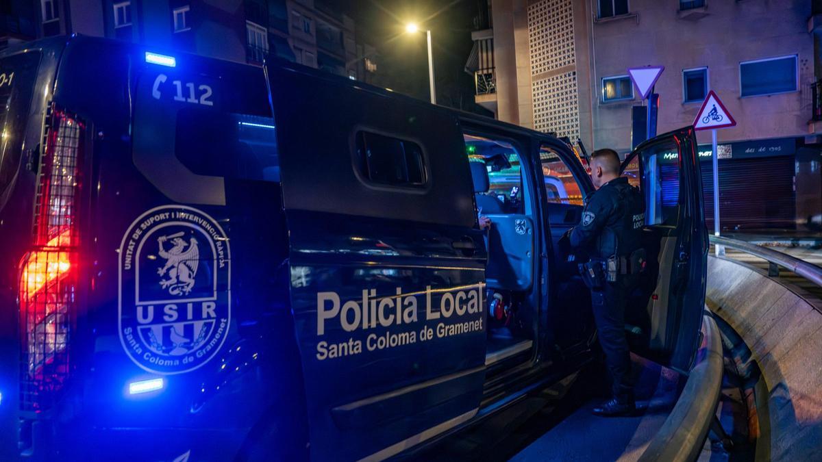 Patrulla de la Unitat de Suport i Intervenció Ràpida (USIR) de la Policia Local de Santa Coloma de Gramenet