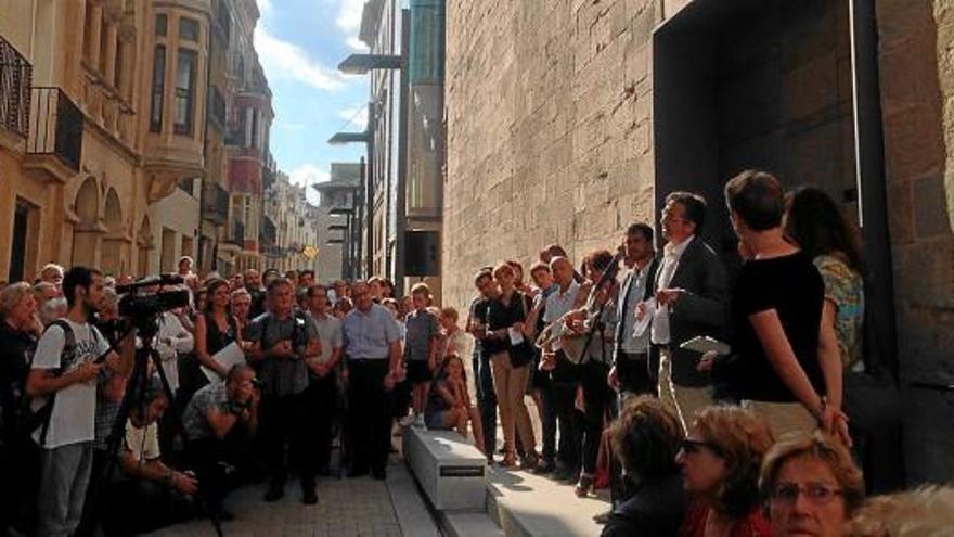 Acte d&#039;inauguració de la restauració i reobertura de l&#039;accés lateral de la basílica, ahir a la tarda