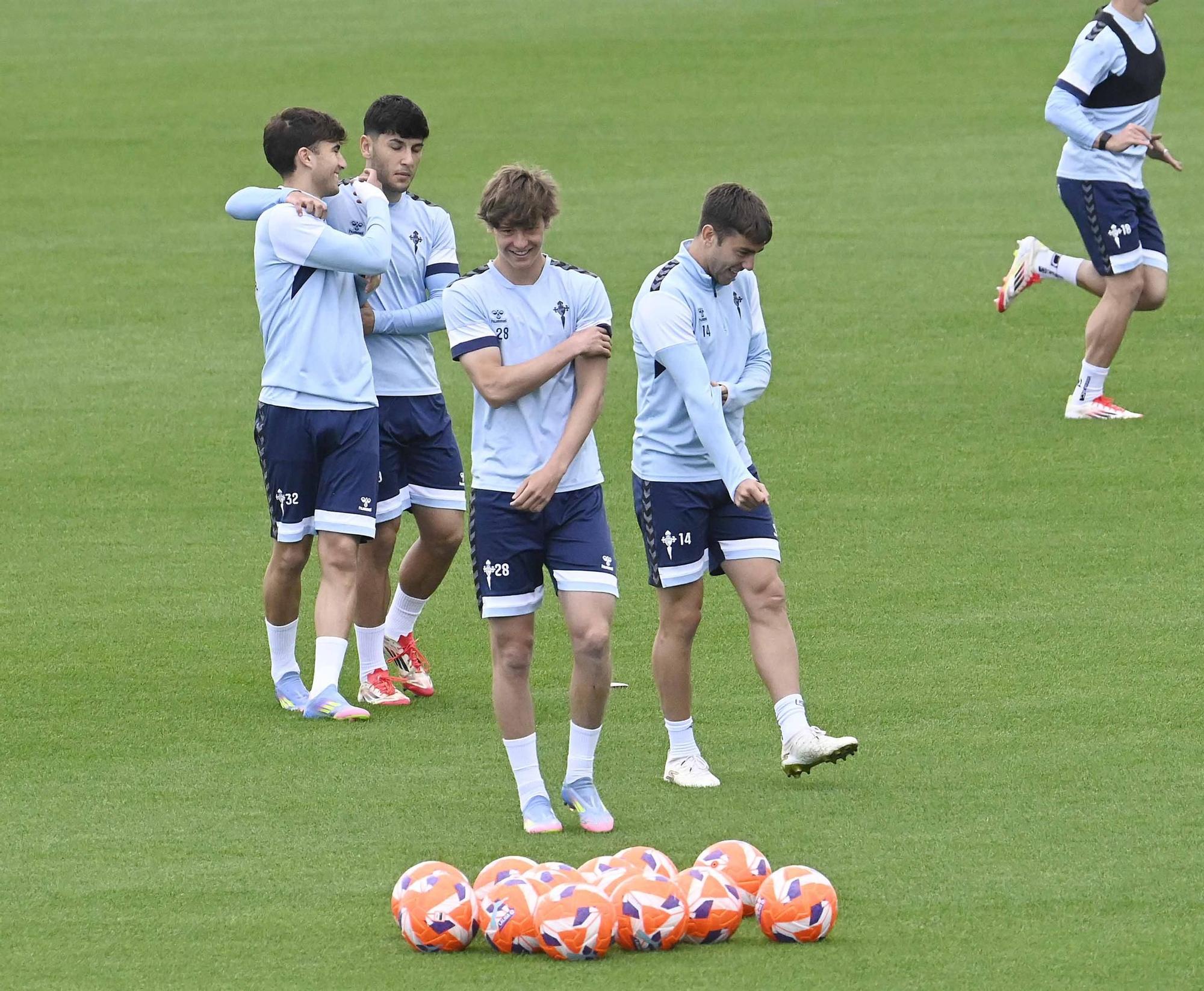 Último entrenamiento del Celta antes de su visita al Real Madrid en LaLiga