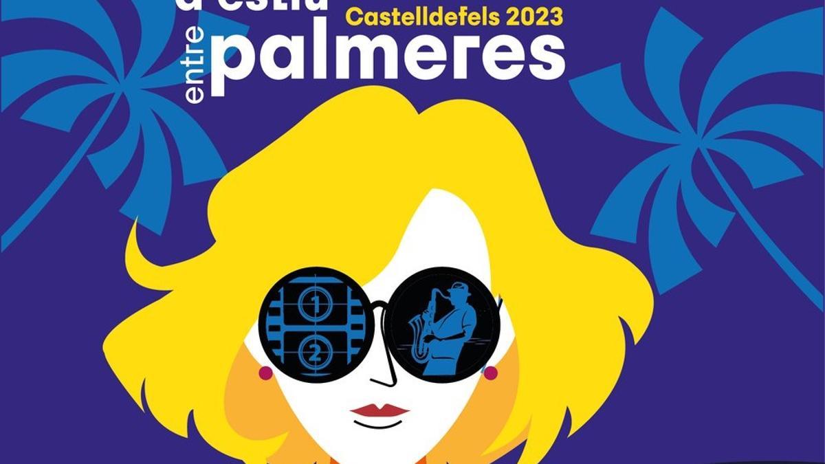 Cartel del festival 'Nits d'Estiu entre Palmeres' de Castelldefels 2023.