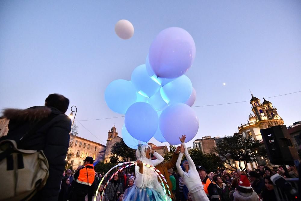 Navidad en Pontevedra 2019 | El arcoíris que aparece cada noche en la Boa Vila