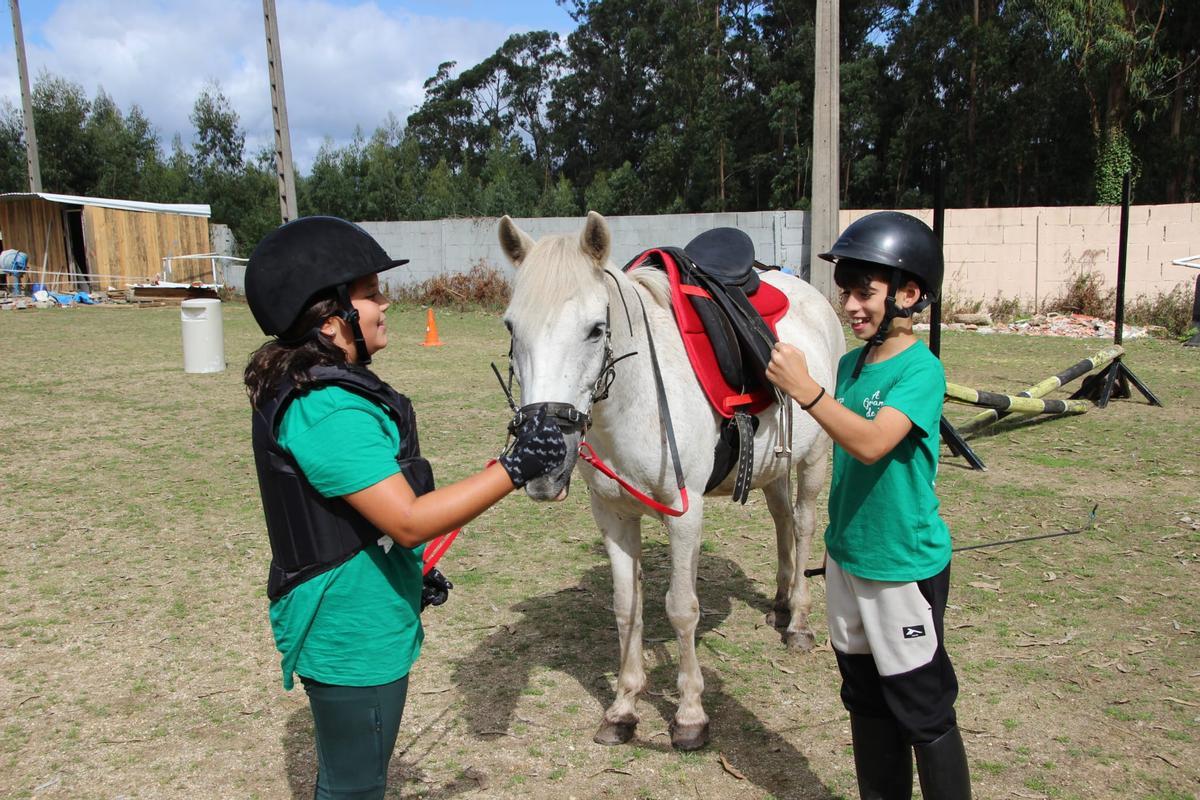 Niños en A Granxa de Fina.