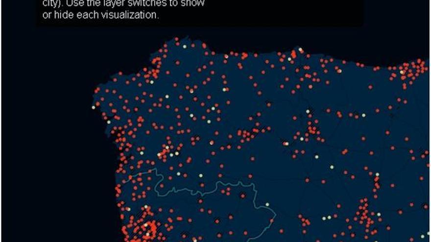 Captura de Galicia del Mapa de la Infidelidad.