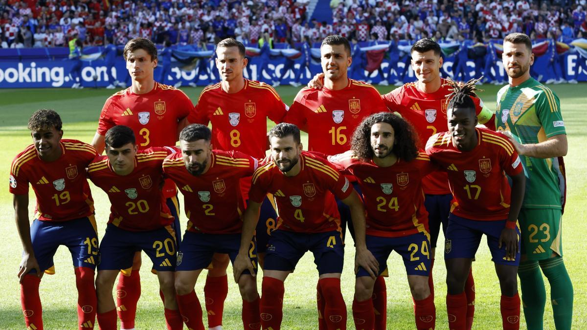 El once de España en el debut en la Eurocopa 2024