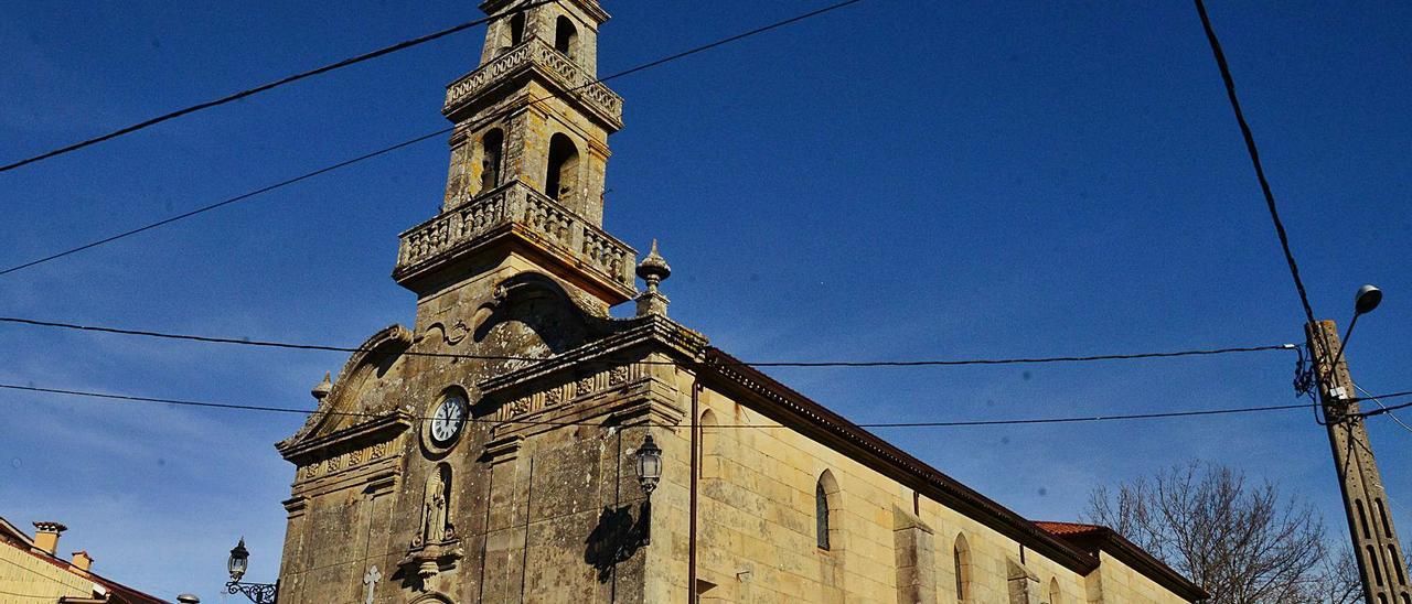 Unha imaxe da actual igrexa de San Cibrán de Aldán.  | // GONZALO NÚÑEZ