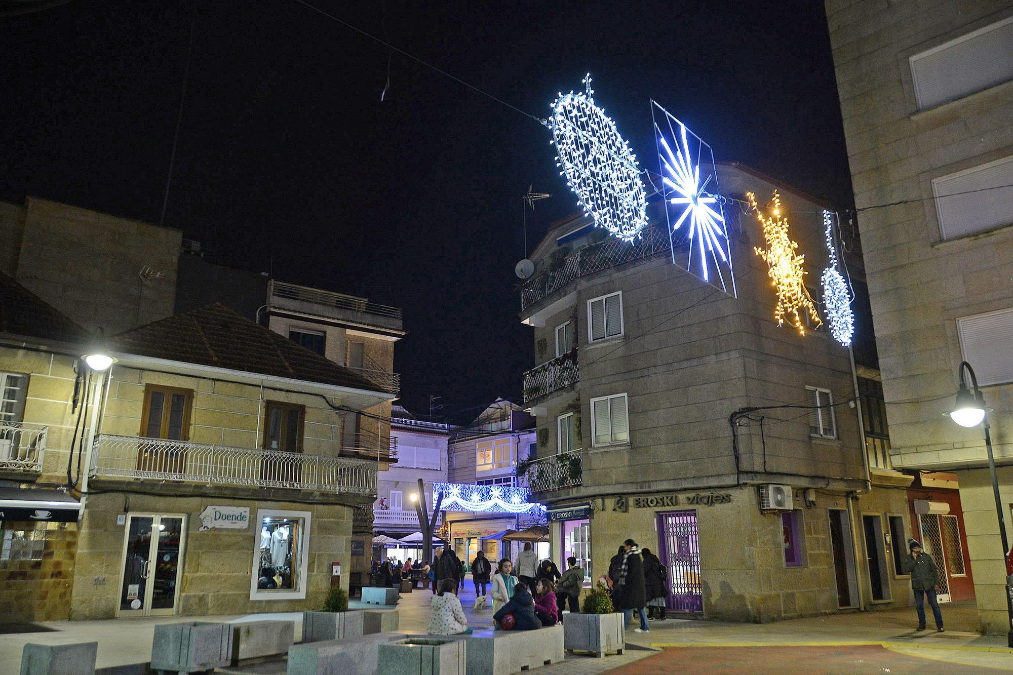 La iluminación navideña en O Morrazo. Las luces en Cangas