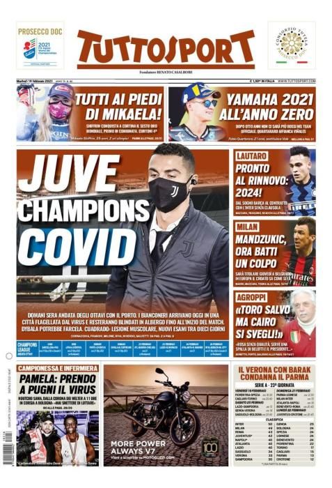 Portada TUTTOSPORT martes 16 febrero 2021