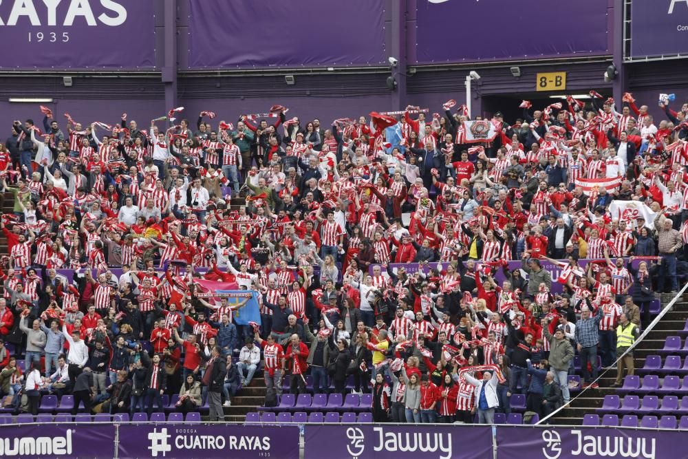 Así apoya La Mareona al Sporting en el José Zorrilla