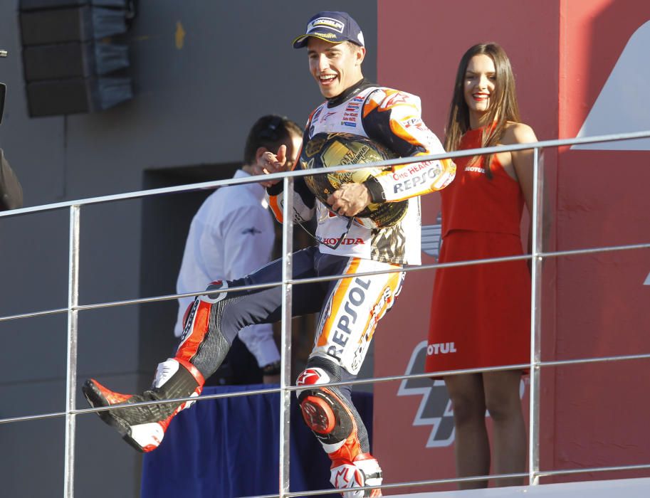 Márquez celebra su cuarto campeonato de MotoGP