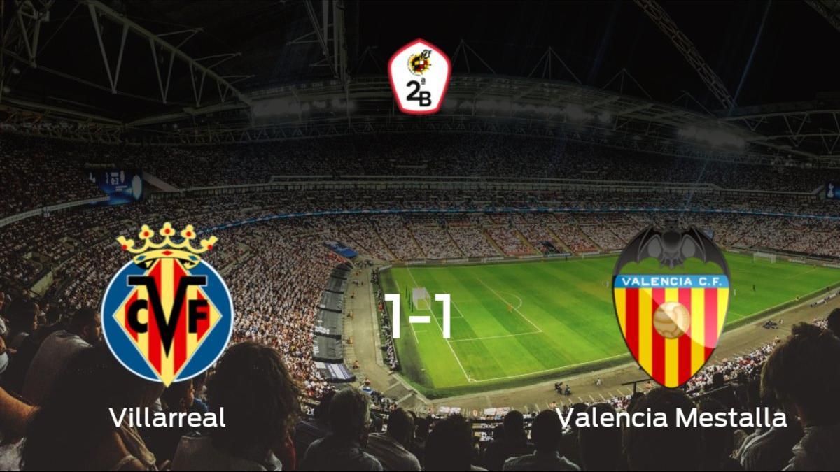El Valencia Mestalla logra un empate a uno frente al Villarreal B