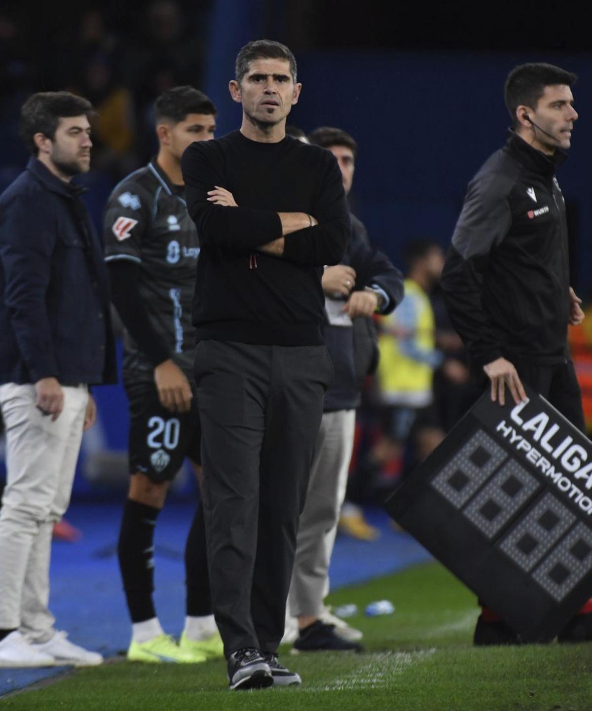 Hidalgo, durante el duelo ante el Castellón. |  Carlos Pardellas