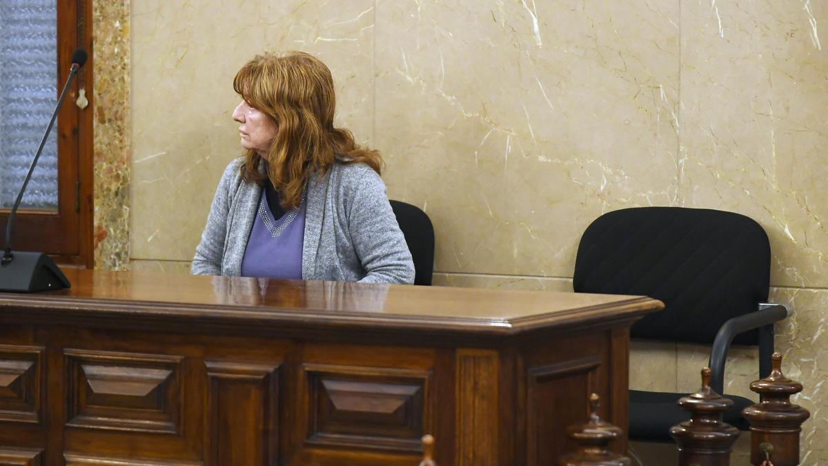 La condenada, durante el juicio.