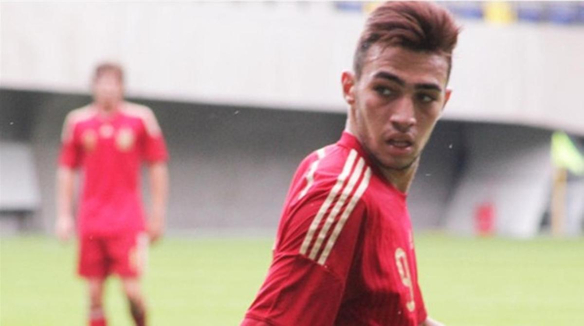 El blaugrana Munir, durant un entrenament amb la selecció d’Espanya. El blaugrana Munir, durant un entrenament amb la selecció d’Espanya.