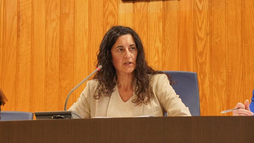 María Pan, este viernes, en el pleno de dación de cuenta de su dimisión como alcaldesa de Cambre.