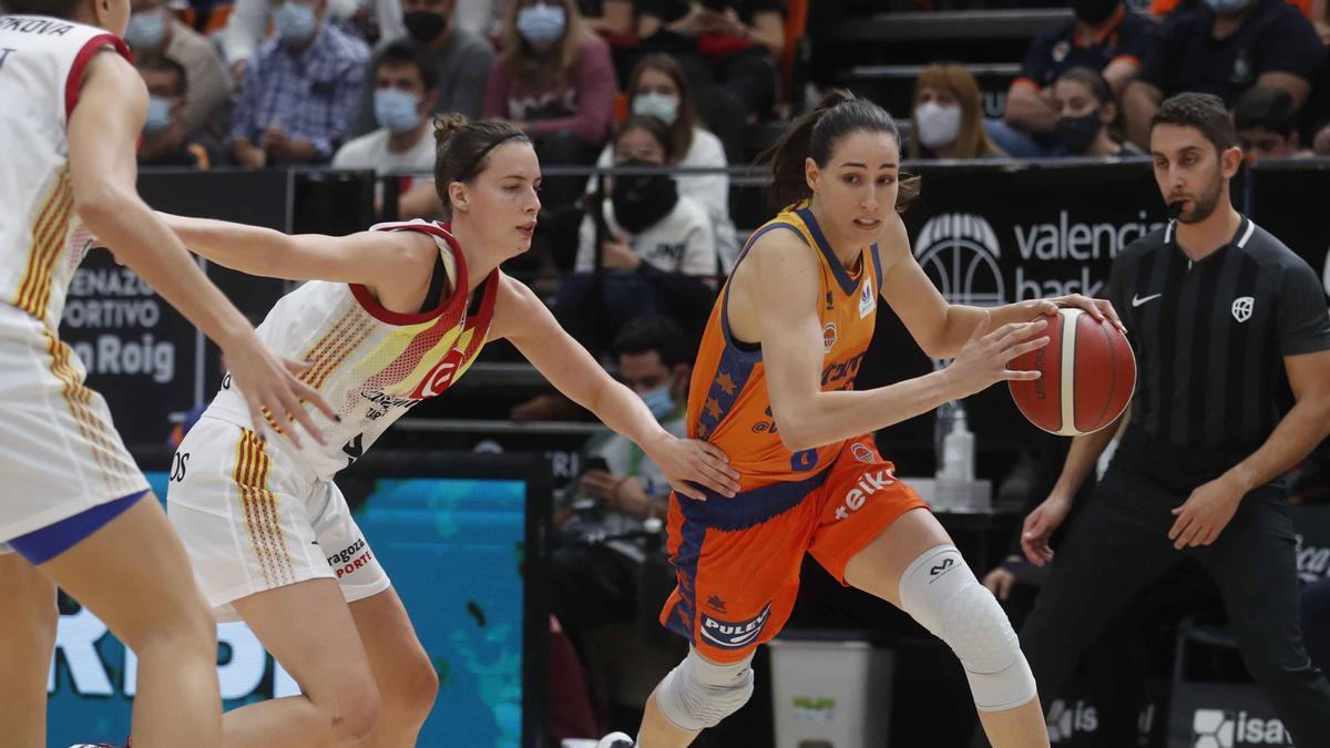 Rebecca Allen, en el partido ante el Casademont Zaragoza