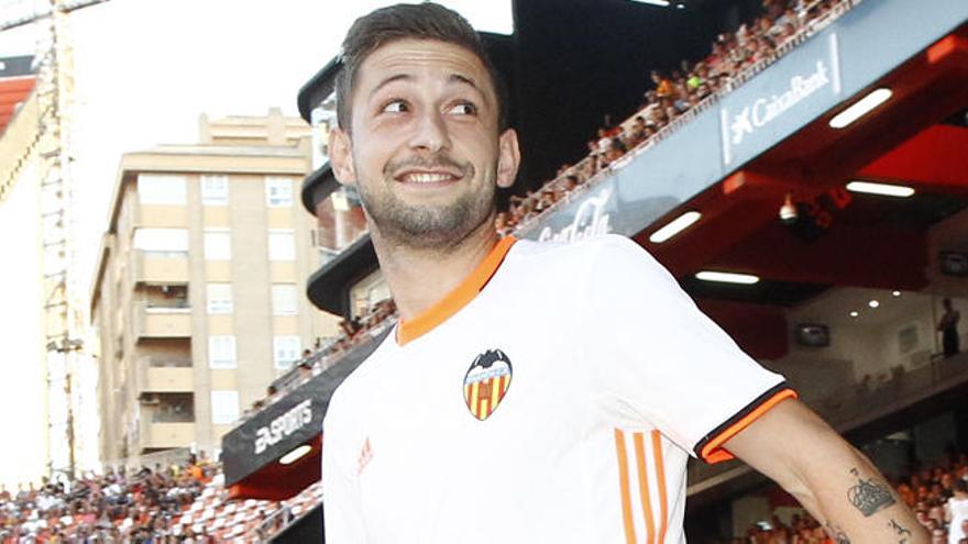 Fede en la presentación del Valencia CF.