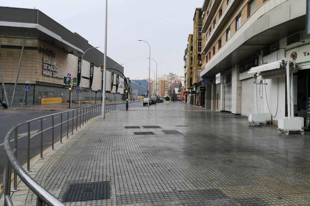 El Estado de Alerta vacía las calles de Málaga