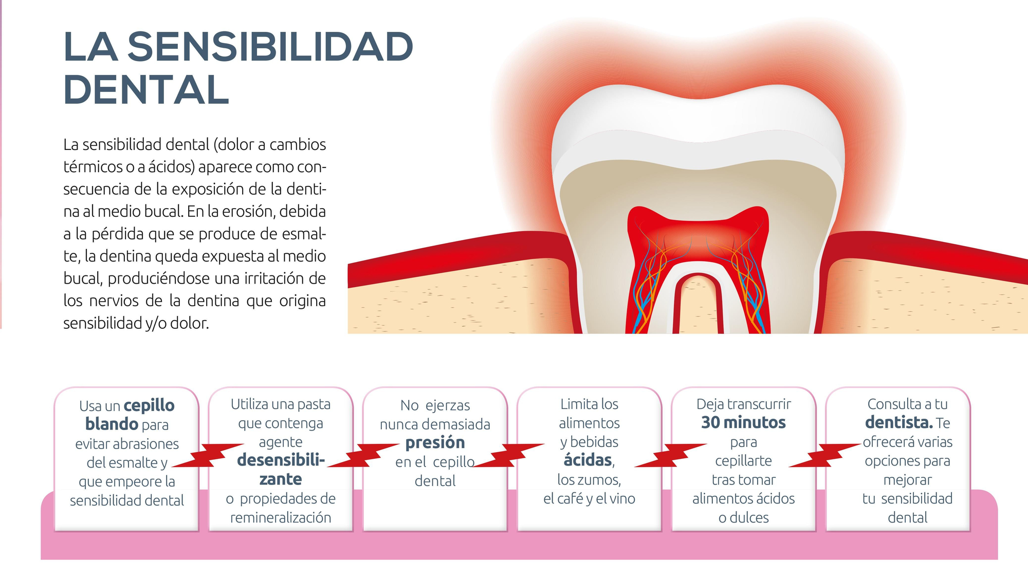 La sensibilidad dental cursa con dolor ante cambios de temperatura