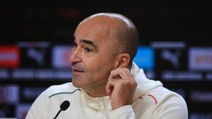 Roberto Martínez en una rueda de prensa