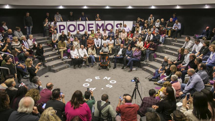 Reciente acto electoral de Unidas Podemos en el ADDA