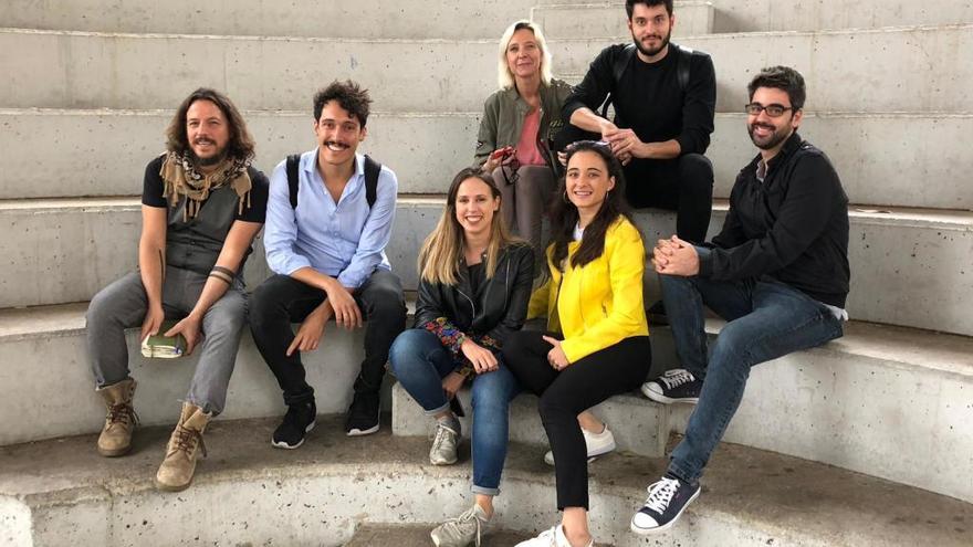 Jóvenes participantes en el festival, ayer en la presentación, que tuvo lugar en Murcia.