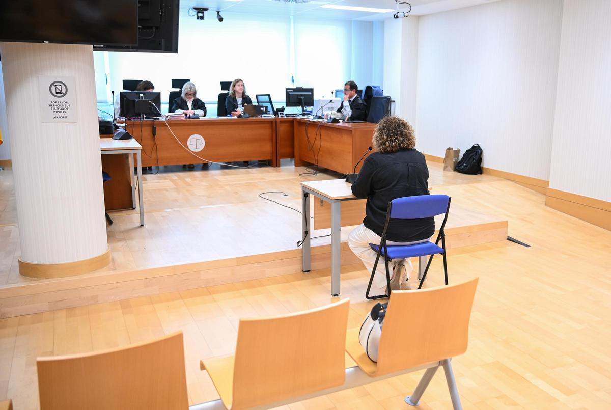 Gómez durante la vista oral del juicio que concluía este miércoles en la Sección XI de la Audiencia Provincial en Elche