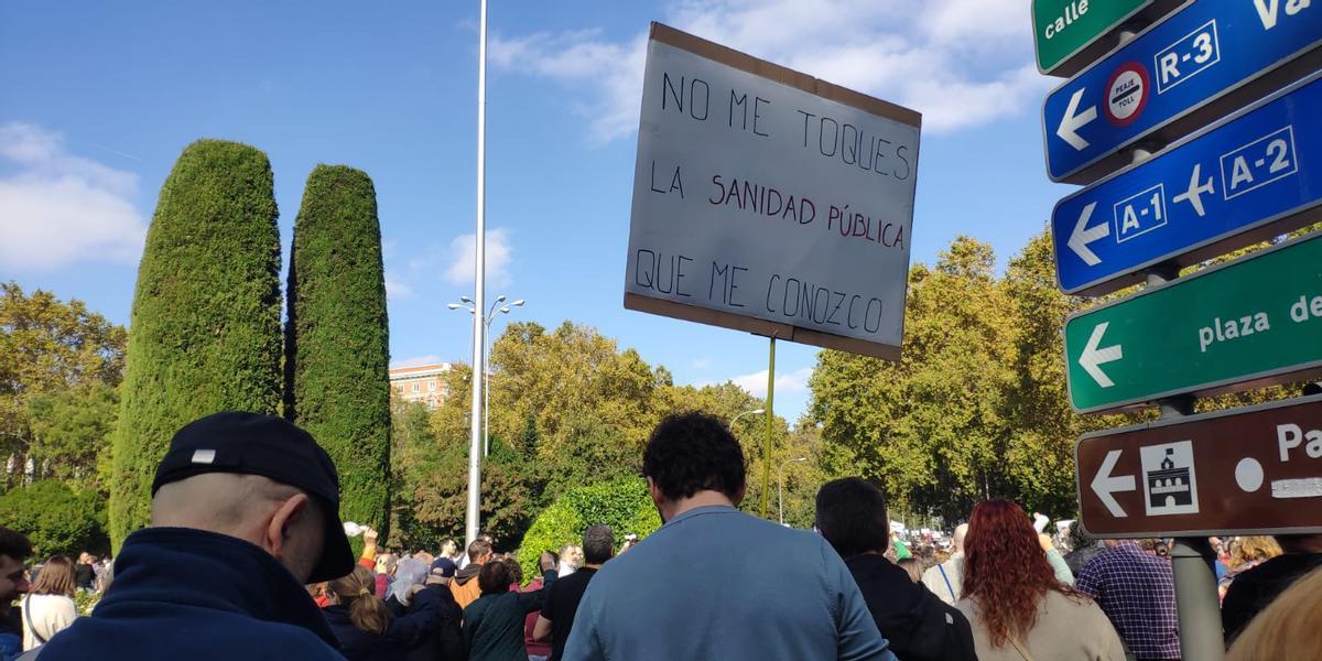 Manifestación en defensa de la sanidad pública el pasado domingo.