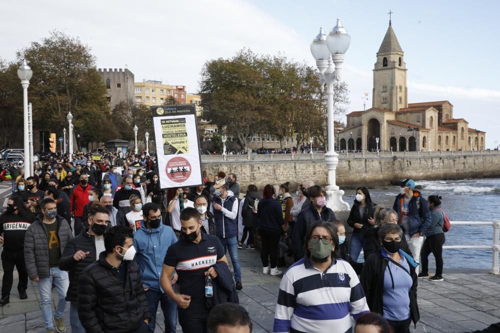 Protesta en Gijón de la hostelería local