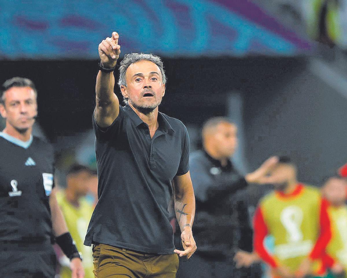 El técnico Luis Enrique Martínez. El técnico Luis Enrique Martínez.