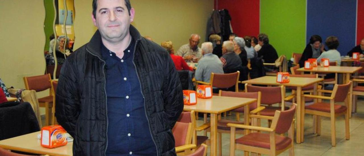 Alberto Fernández, en el centro social de Posada de Llanera.