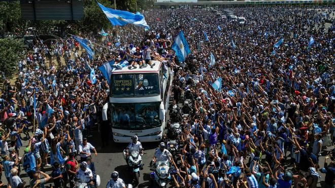 Argentina sale a la calle para celebrar el Mundial