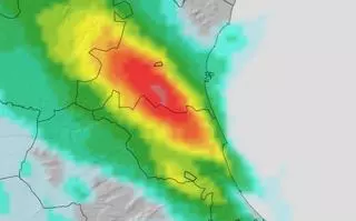 València, en alerta vermella: la pitjor part, a partir del migdia, i amenaça les comarques del 29-O amb fins a 250 l/m2