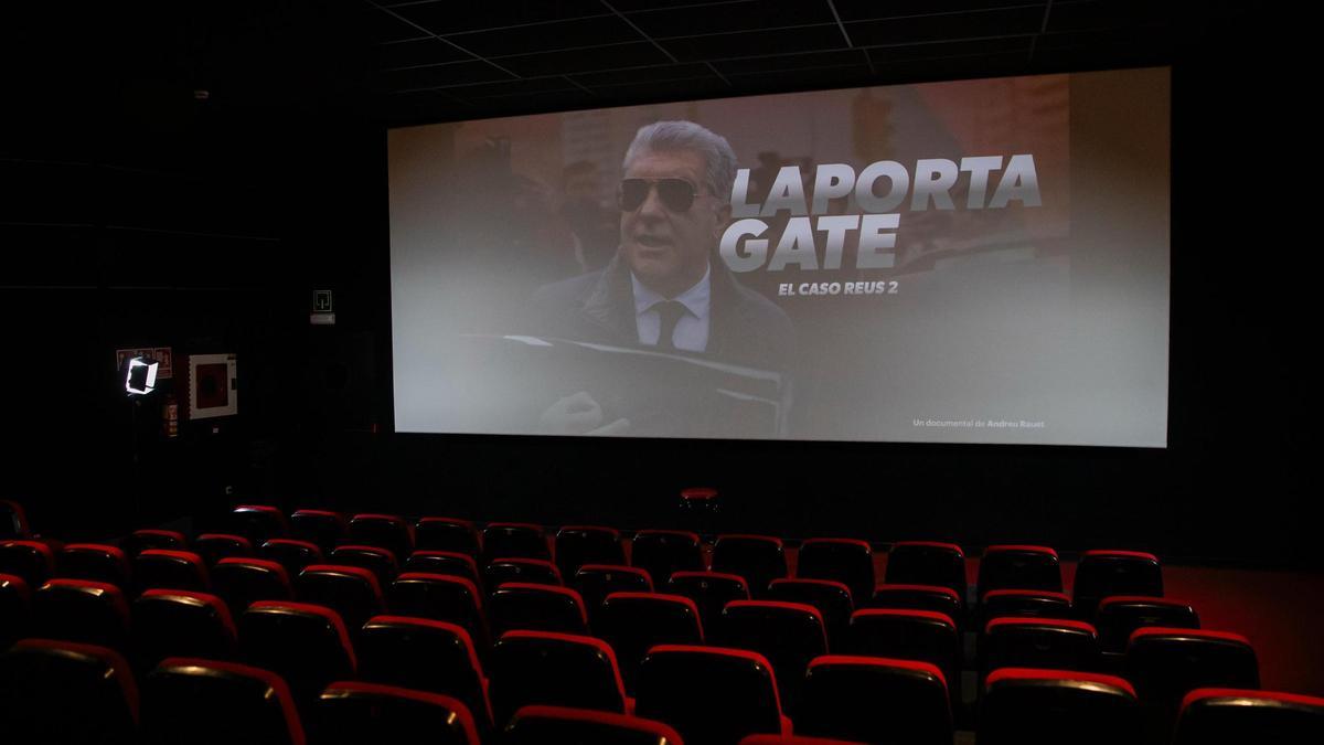 La sala Texas, antes de la proyección de 'Laporta Gate'.