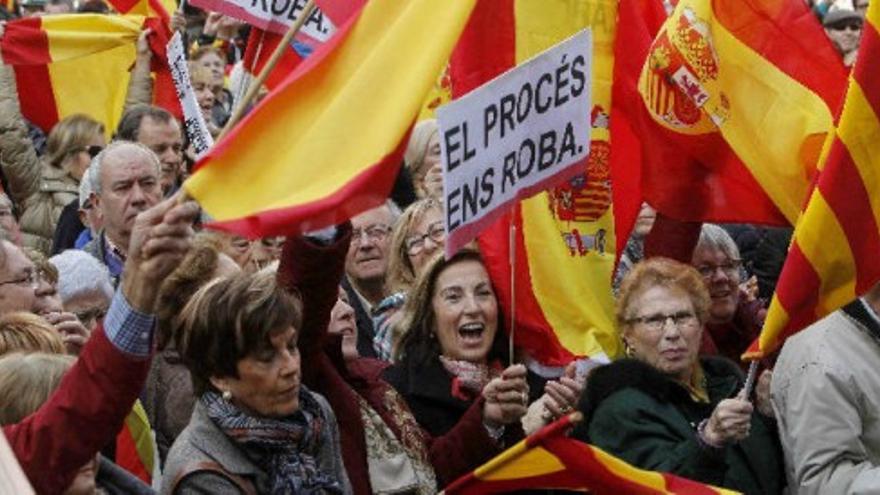 Concentración en Barcelona contra la independencia