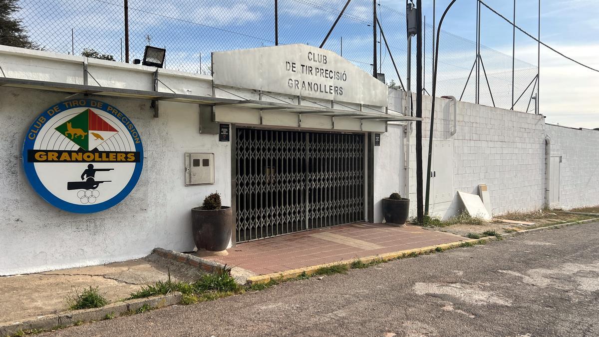 Exterior del Club de Tir Precisió Granollers, on s'ha produït el tiroteig mortal.