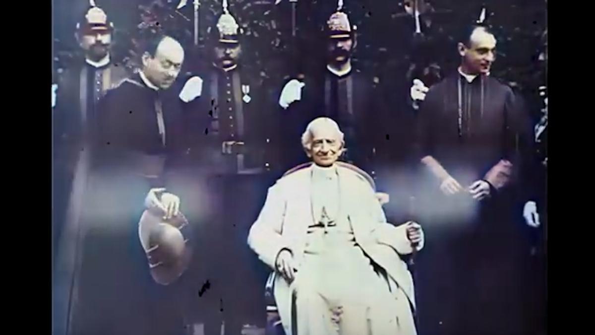 Este es el primer vídeo de la historia grabado a un papa, León XIII en 1898