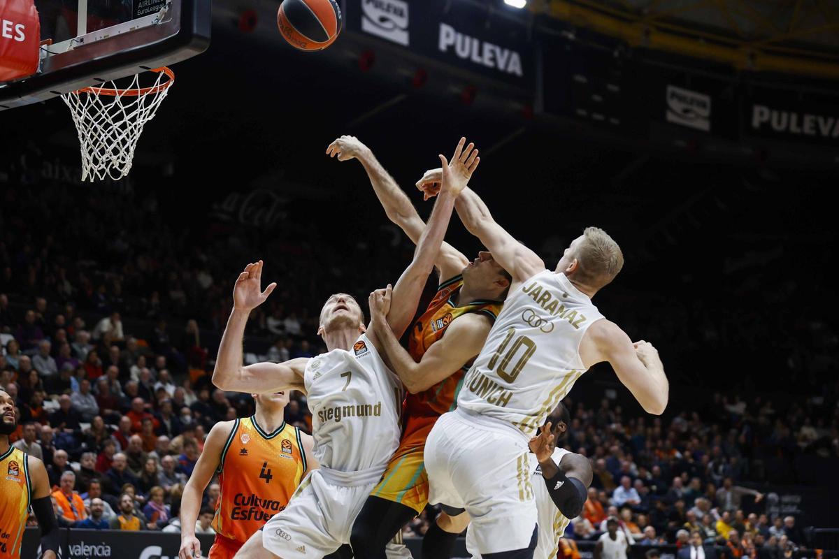 Victoria de Valencia Basket ante el Bayern de Munich