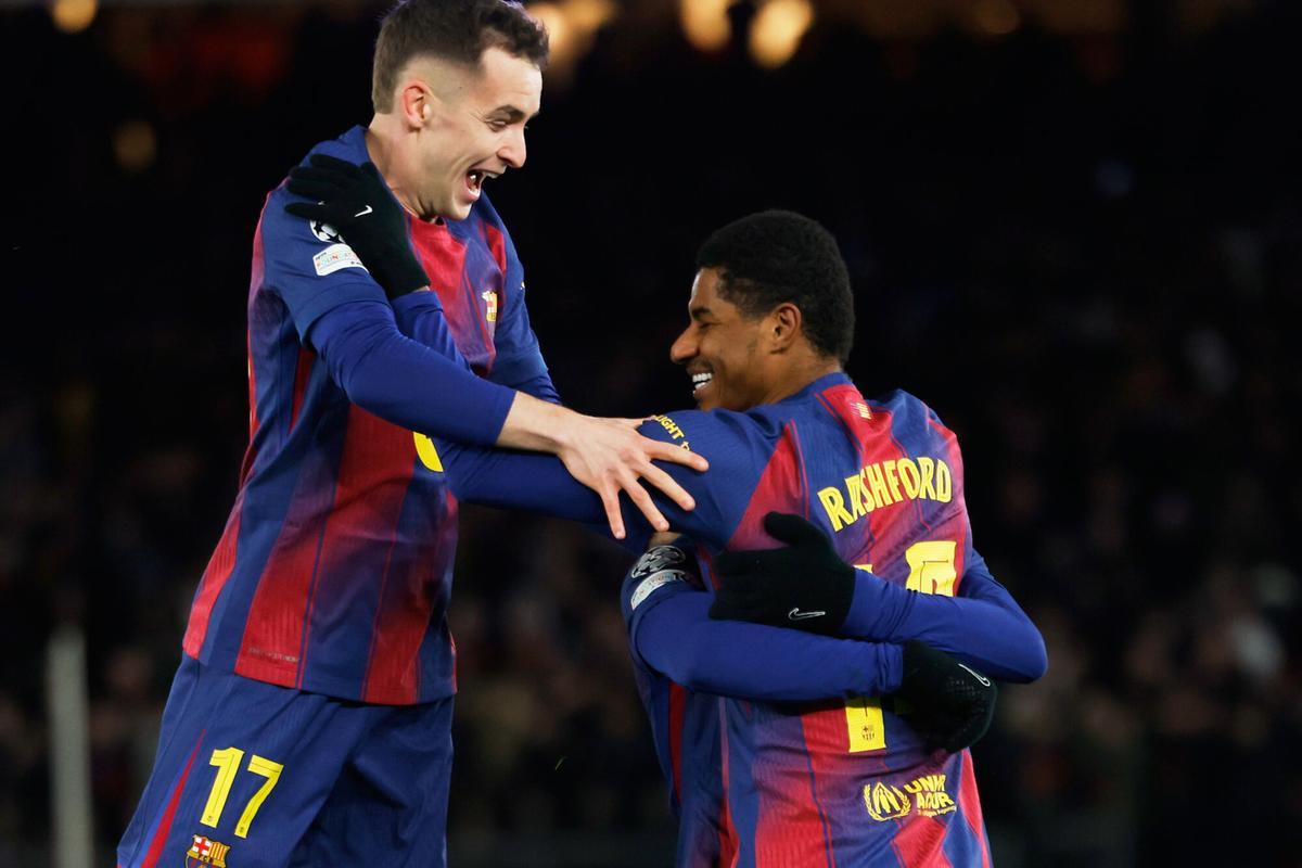 Rashford celebra el tanto que marcó ante el Copenhague