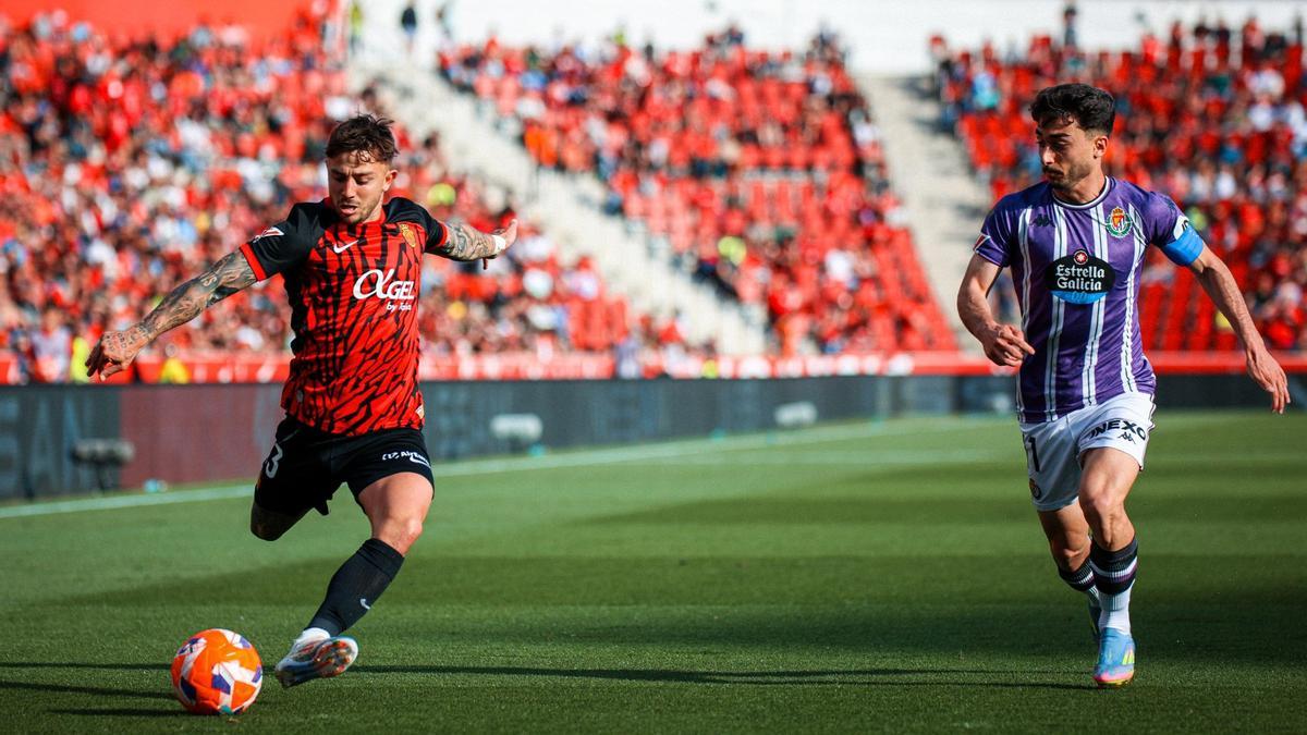 Maffeo centra en el duelo ante el Valladolid.