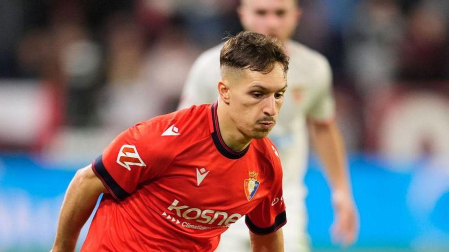 Bryan Zaragoza, en un partido con Osasuna.