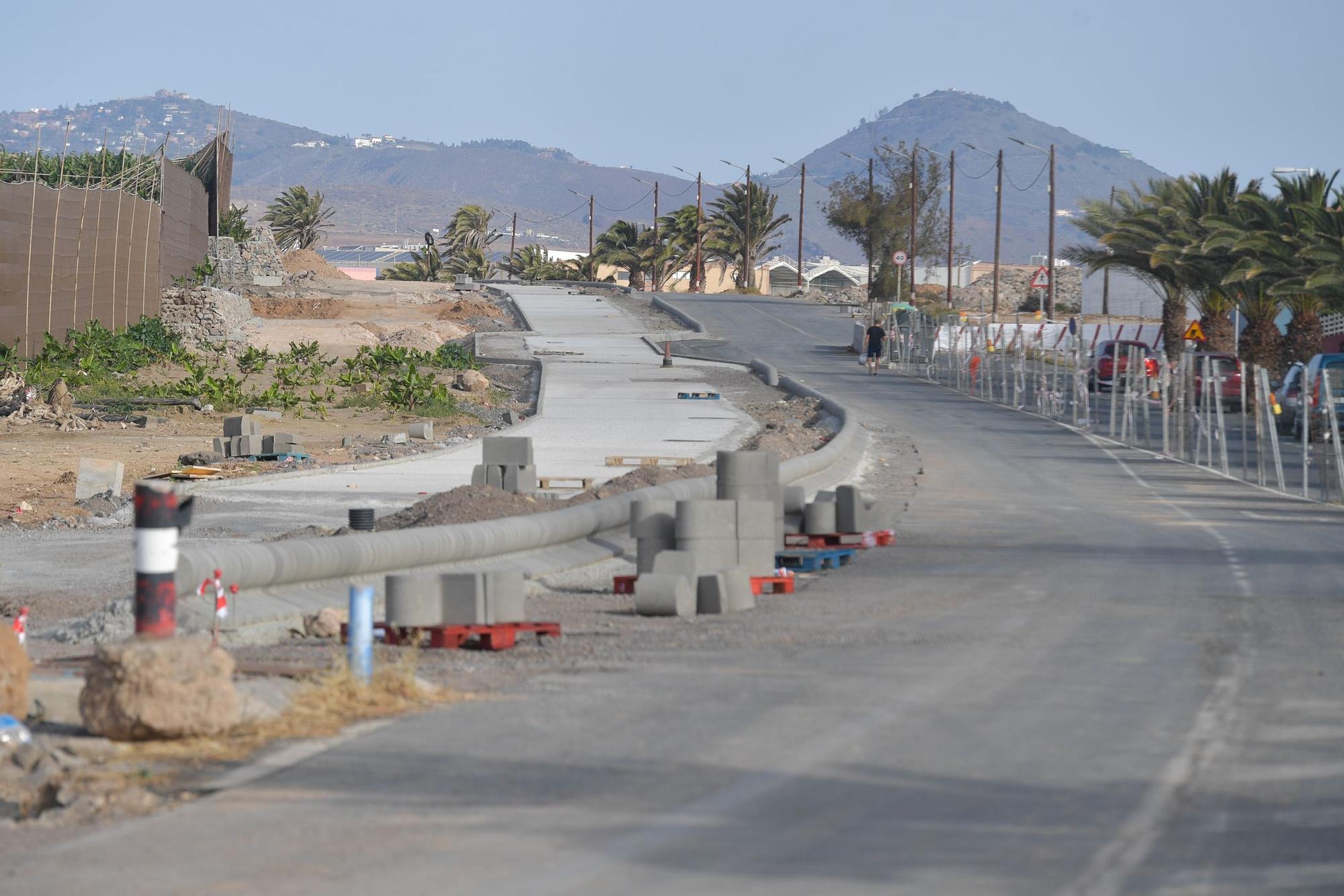 Así está el ensanche de la carretera de Melenara (02/07/21)