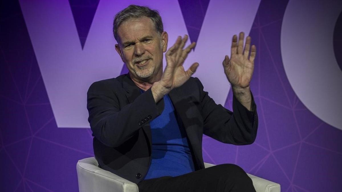 El cofundador de Netflix, Reed Hastings, en el Mobile World Congress de Barcelona.