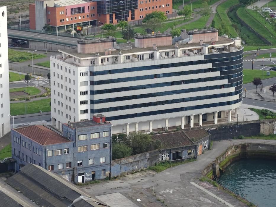 Gijón desde el aire y en cuarentena