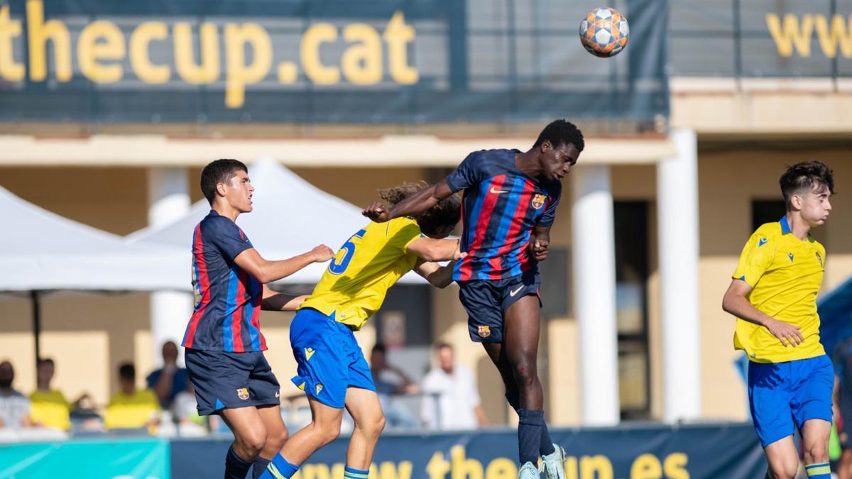 Una acción del Barça-Cádiz de este viernes correspondiente a la fase de grupos de 'The CUP'